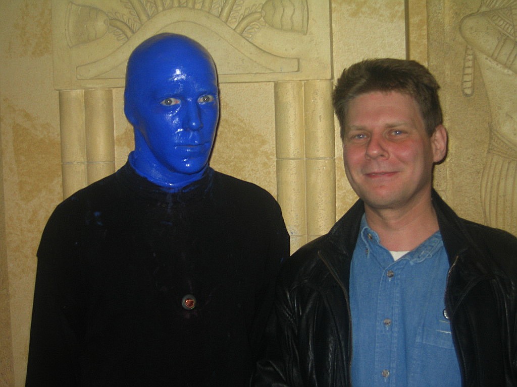 Ich, in Las Vegas bei der Blue Man Group